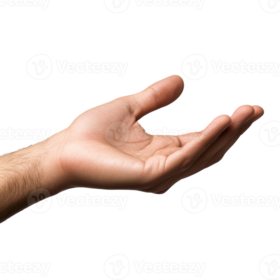 Hand gesture welcoming help or connection transparent png