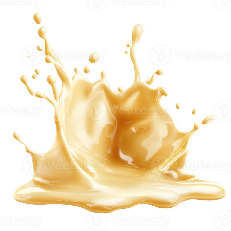 Creamy splash of liquid on white background transparent png