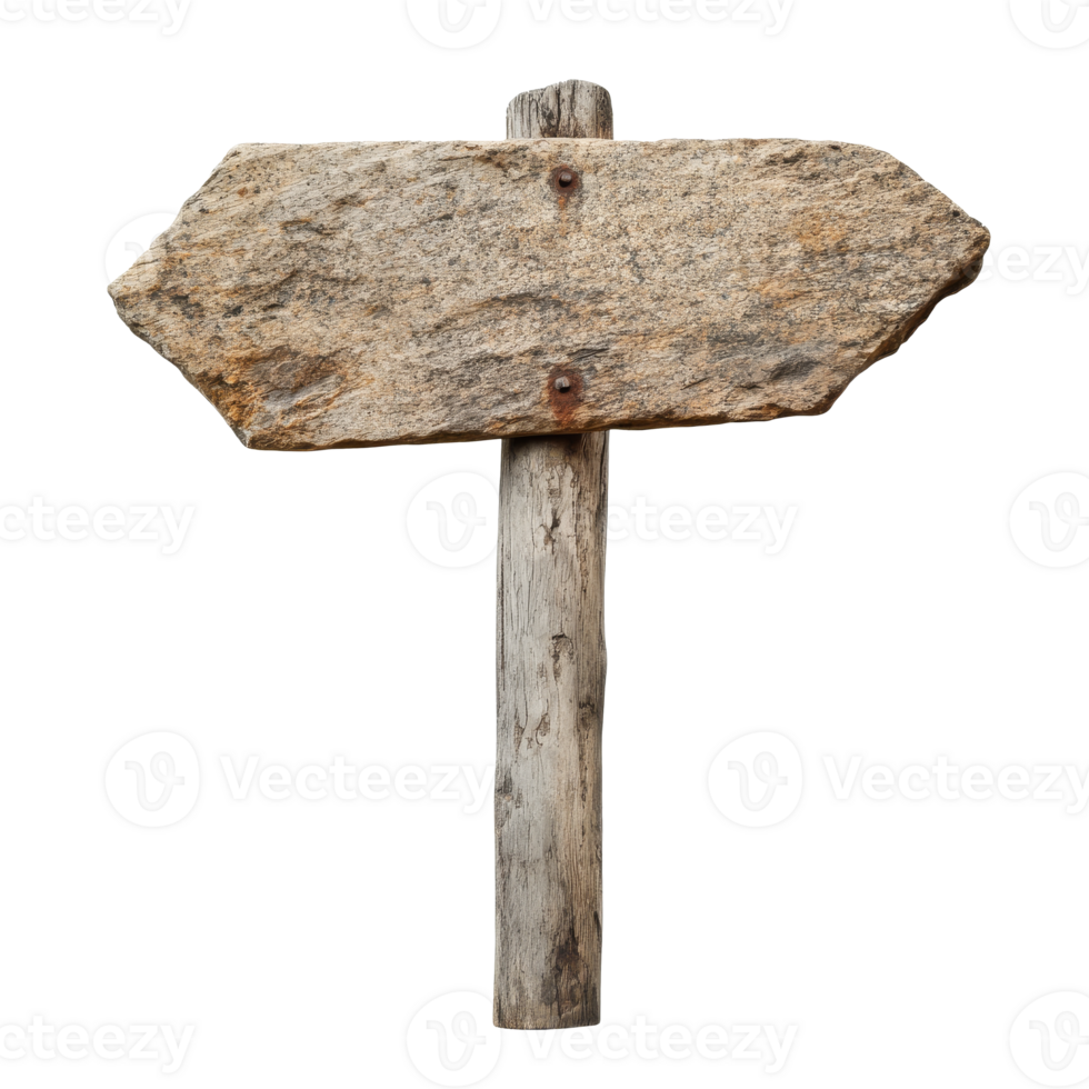 verwittert Stein Wegweiser Stehen im ländlich Bereich transparent png