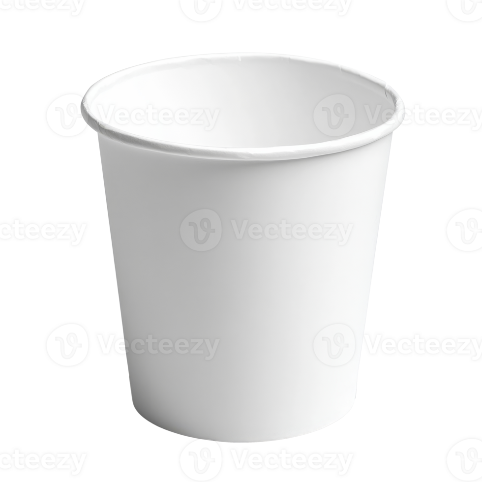 Simple white paper cup on a neutral background transparent png