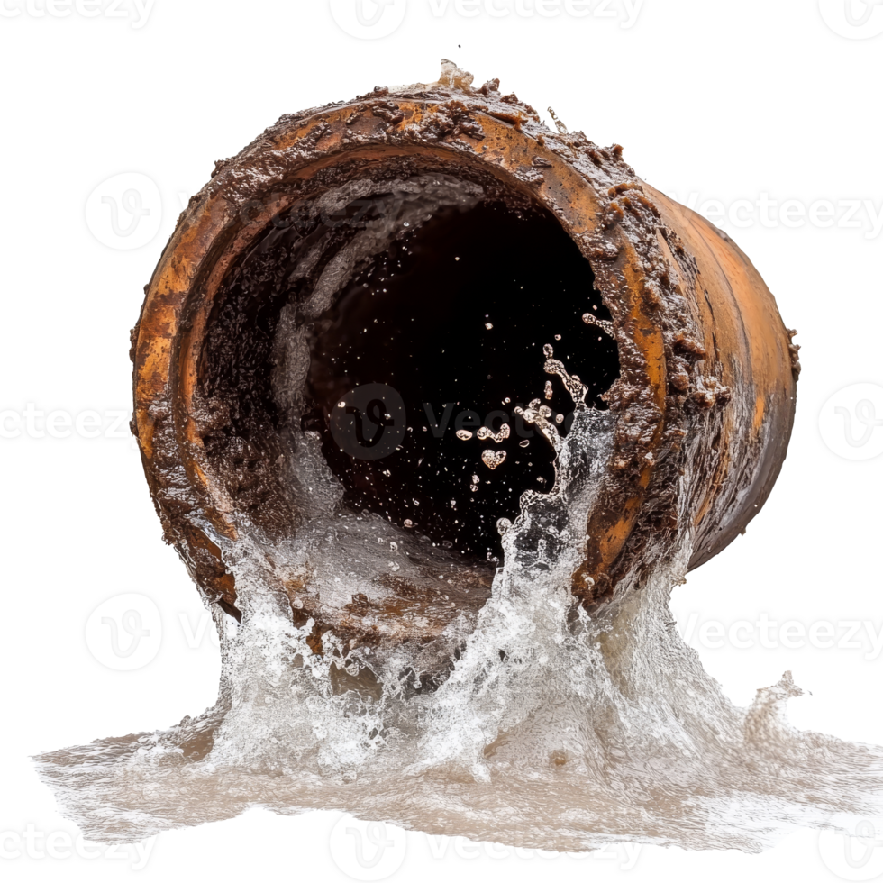 Rusty barrel leaks water on site transparent png