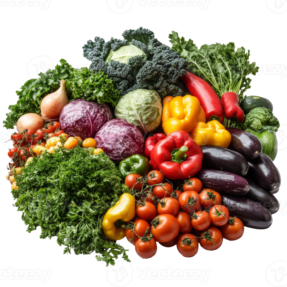 Colorful veggies at the market transparent png