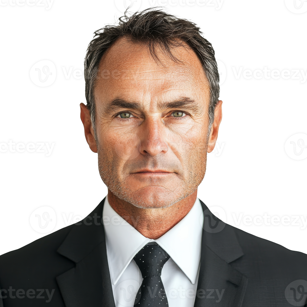 Formal businessman on white backdrop transparent png