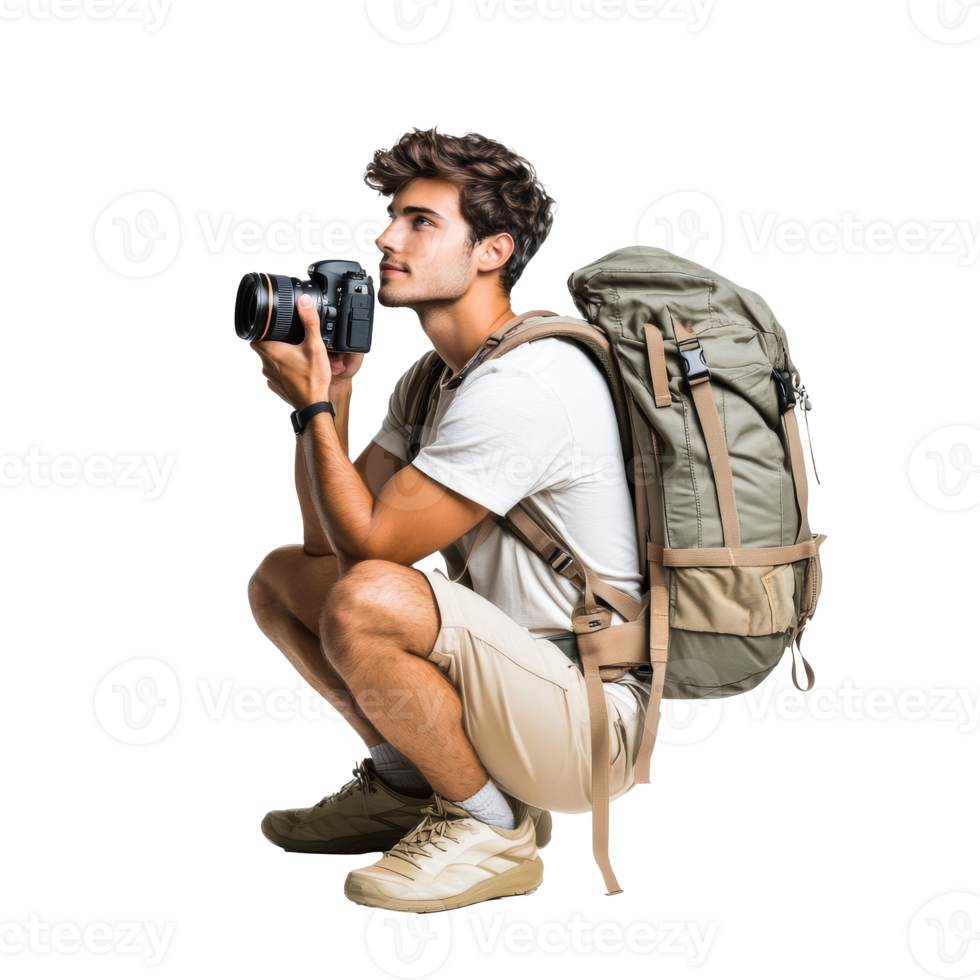 joven viajero Listo para aventuras transparente png
