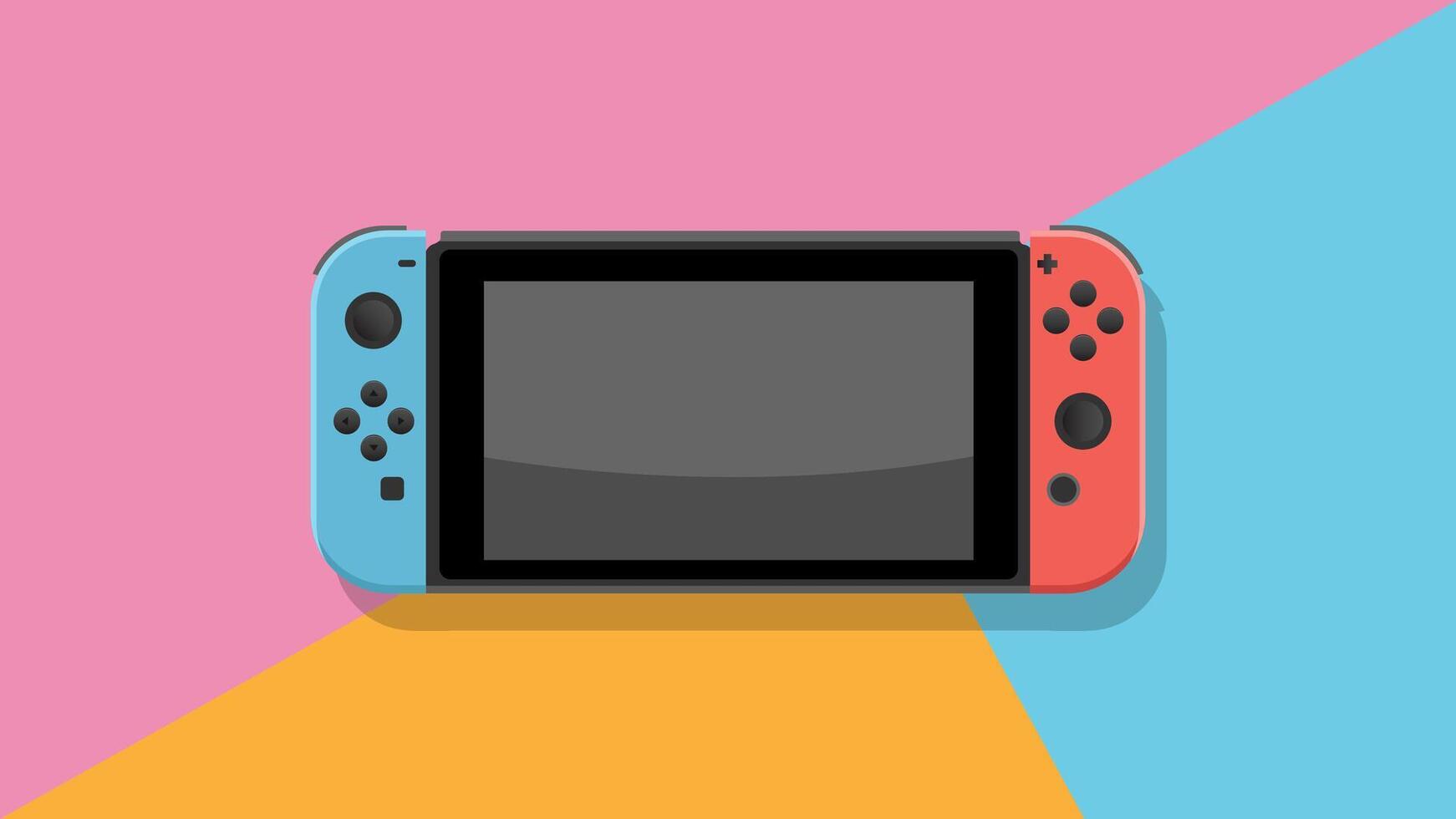 Game controller flat illustration. vector