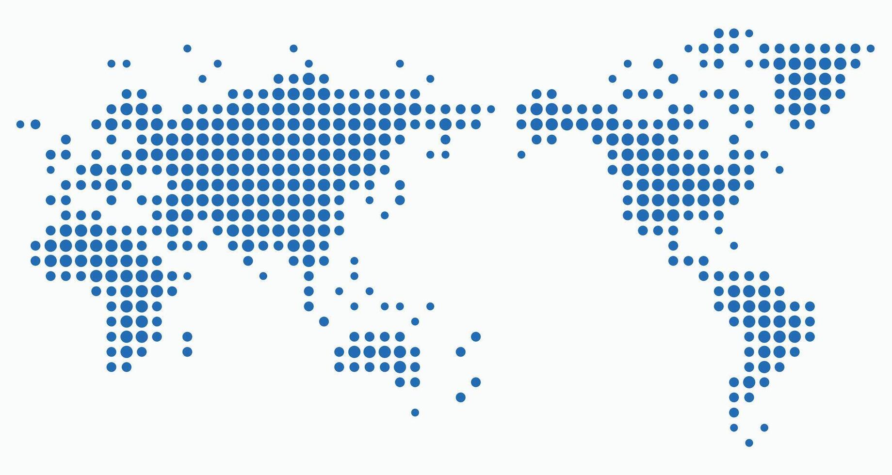 Circle shape world map on white background. vector