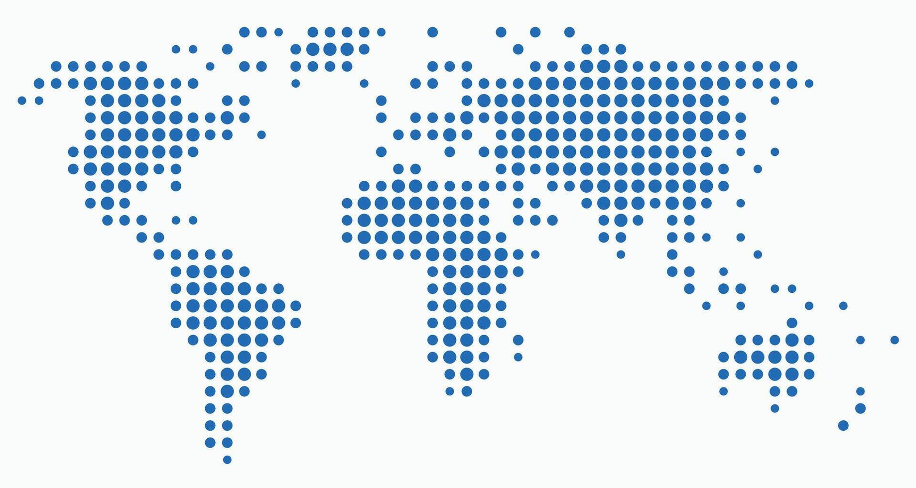 Circle shape world map on white background. vector