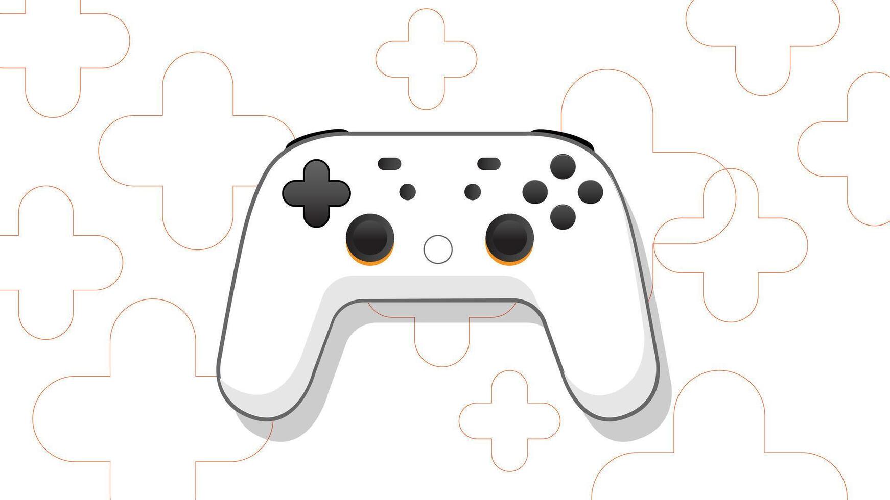 Game controller flat illustration. vector