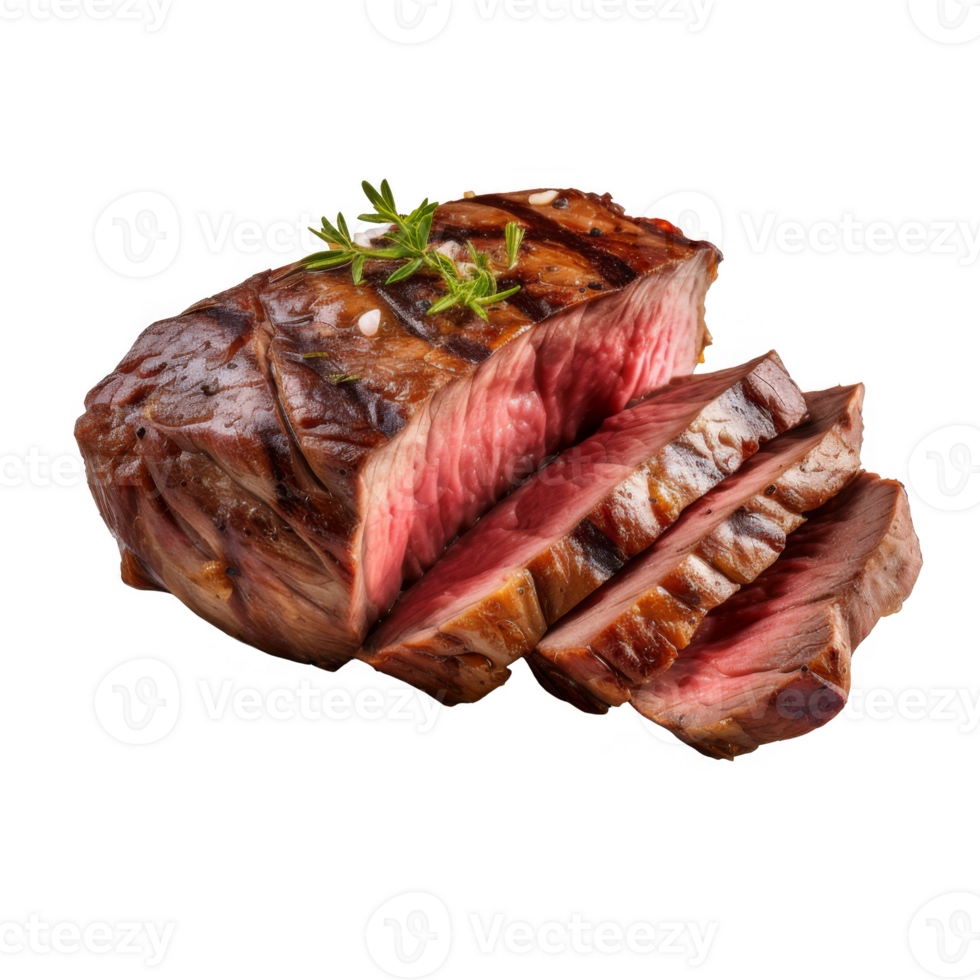 Grilled Steak Slices with Rosemary and Salt png