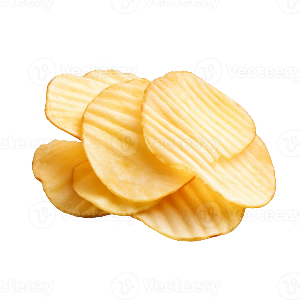 A Pile of Crispy, Golden Potato Chips png