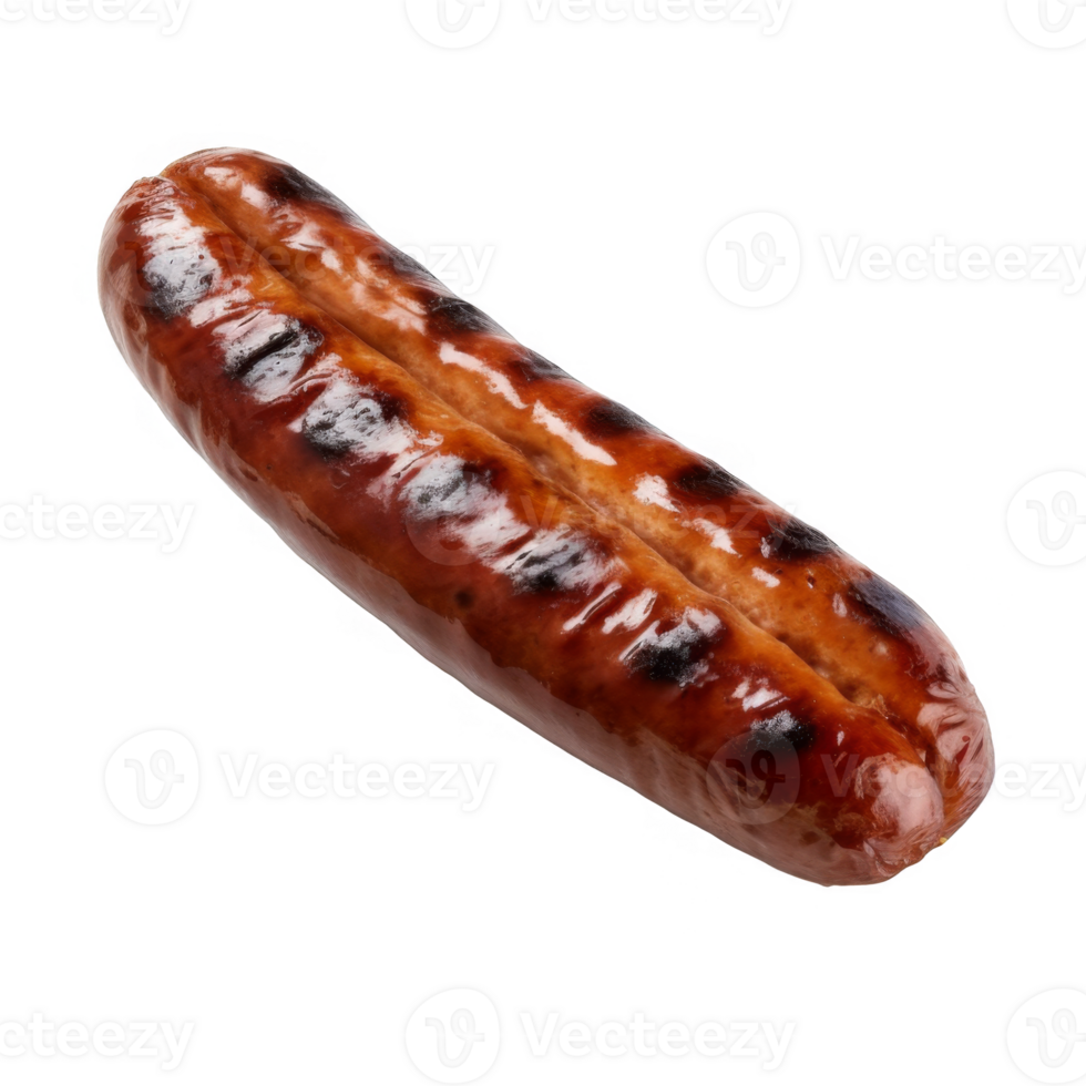 Grilled Sausage Isolated on a Transparent Background png