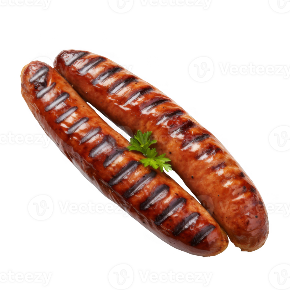 Grilled Sausage Isolated on a Transparent Background png
