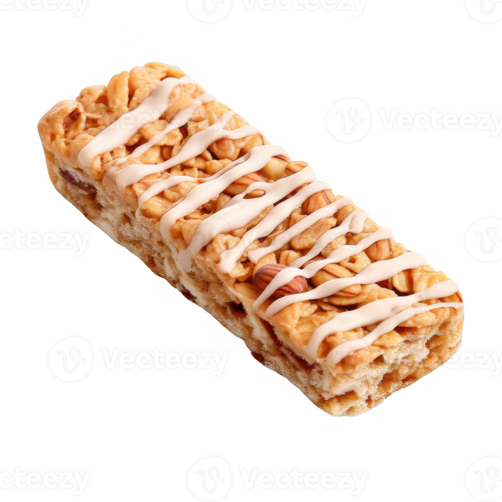 A Single Glazed Nut and Cereal Bar png