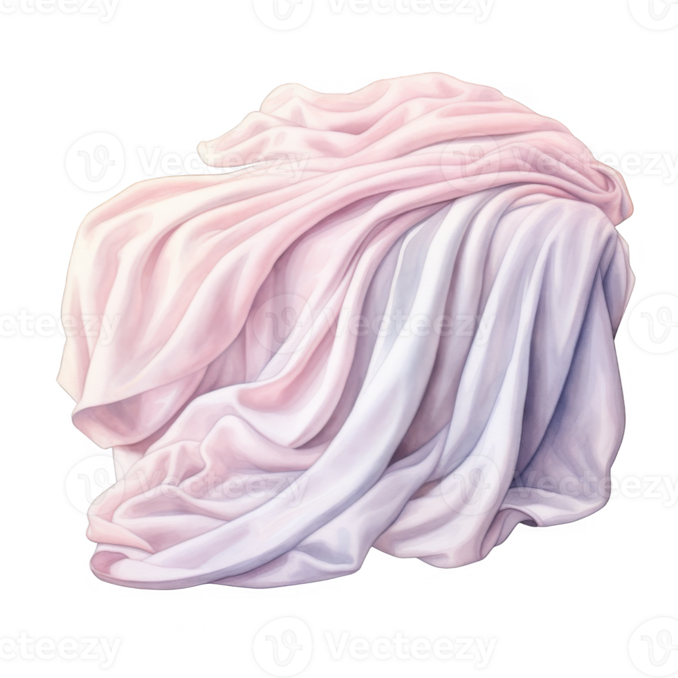 Draped Pastel Fabric with Smooth, Flowing Textures png