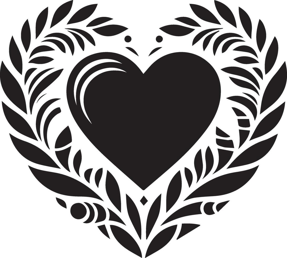 silhouette hands making a heart vector