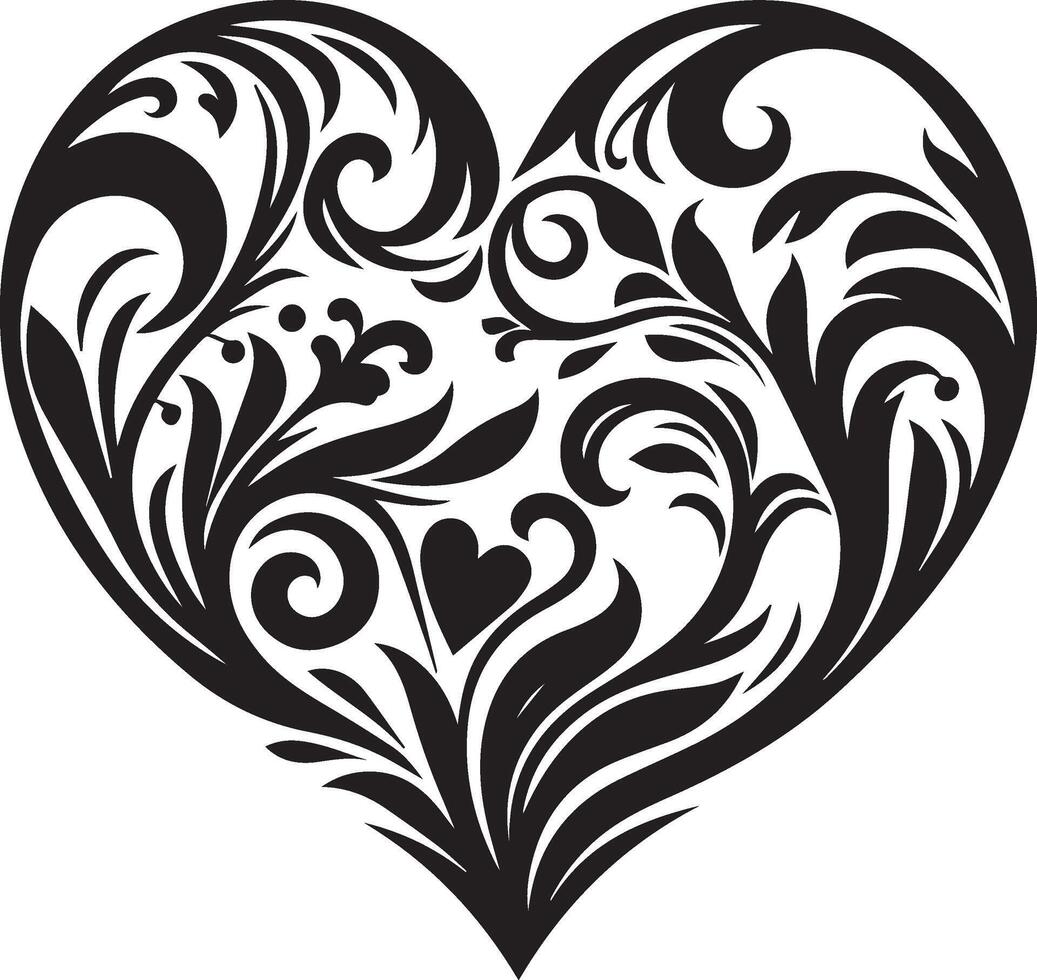 Floral hands making a heart vector