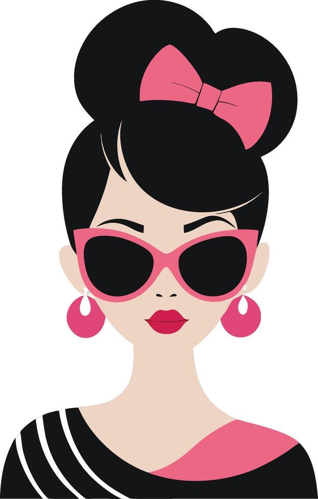 A charming woman vector