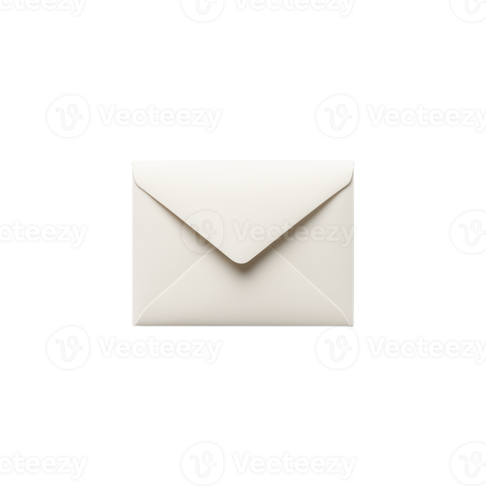 Beige envelope isolated on transparent background png