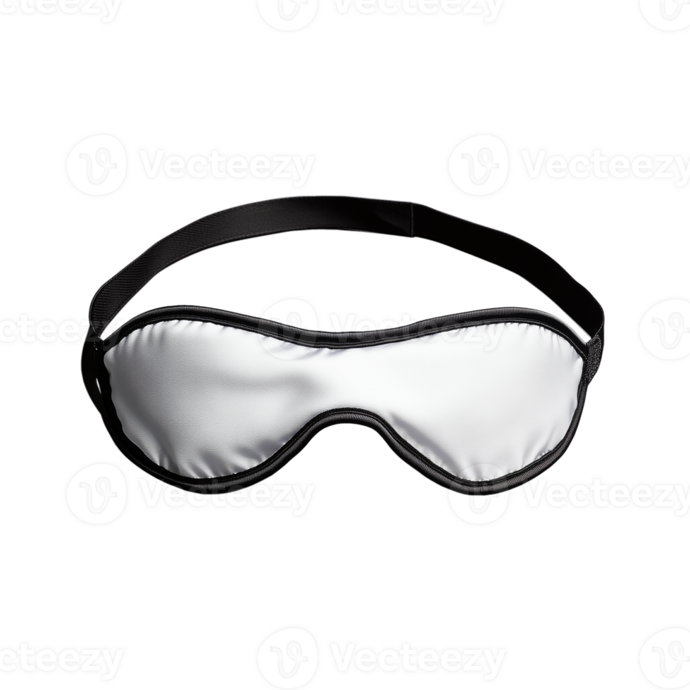 White and black sleeping mask with a transparent background png