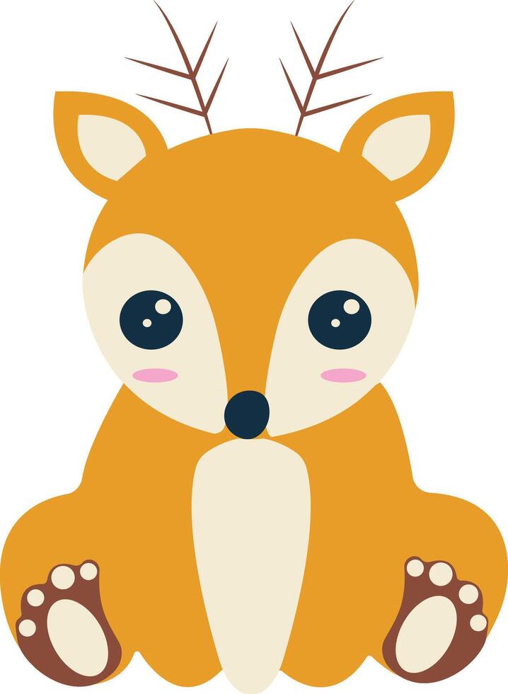 Cute deer clipart vector