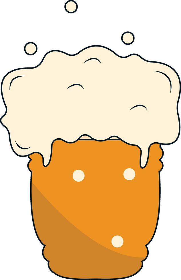 Cartoon Beer Glasses, Illustration on White Background. vector