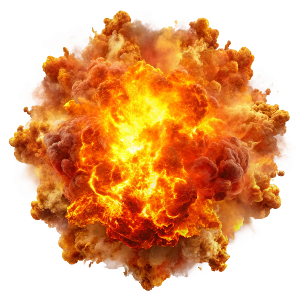 Explosive Burst of Fire and Flames png
