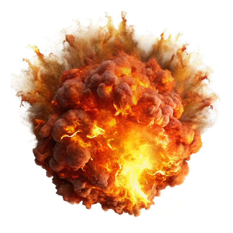 Powerful Fireball Explosion with Intense Brightness png