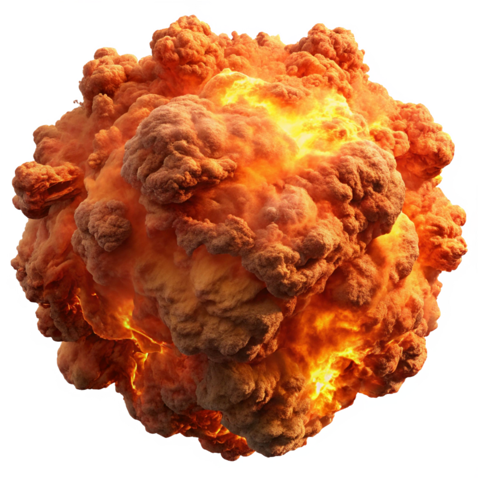 Powerful Fire Explosion with High Flames png