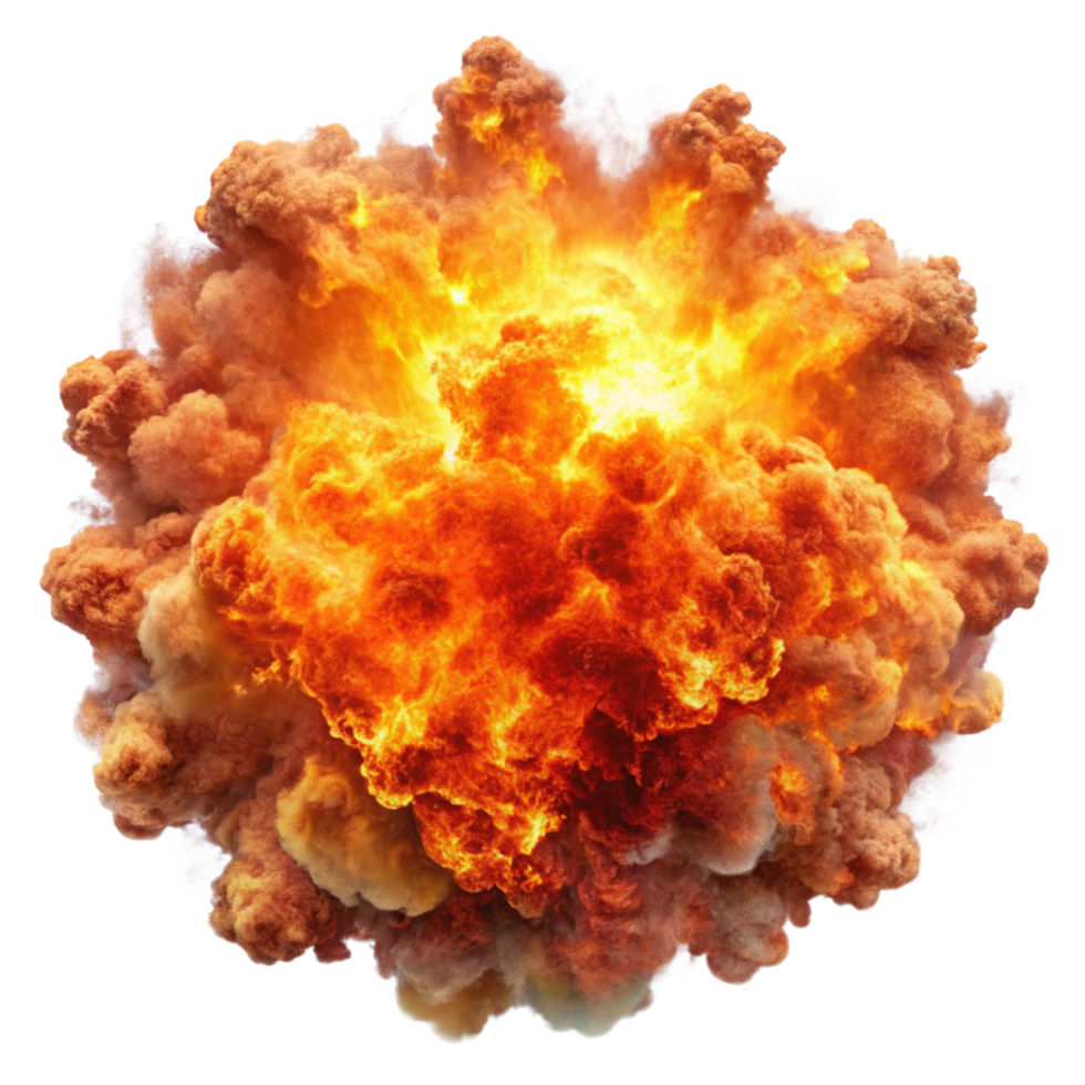 Blazing Fire Explosion with Fiery Debris png