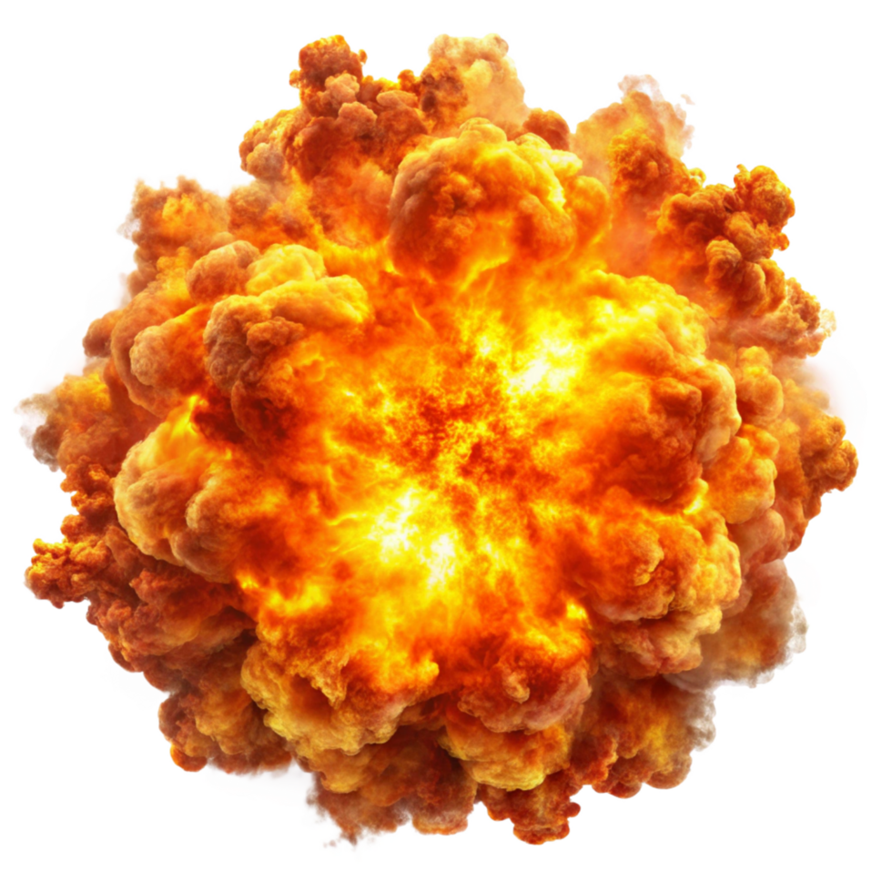 Fireball Explosion with Intense Heat and Flames png