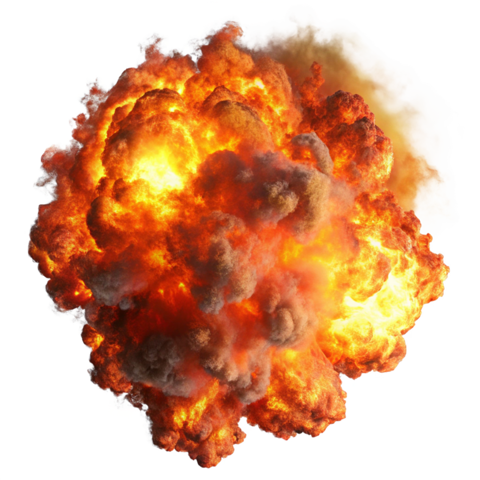 High-Intensity Fire Explosion in Motion png