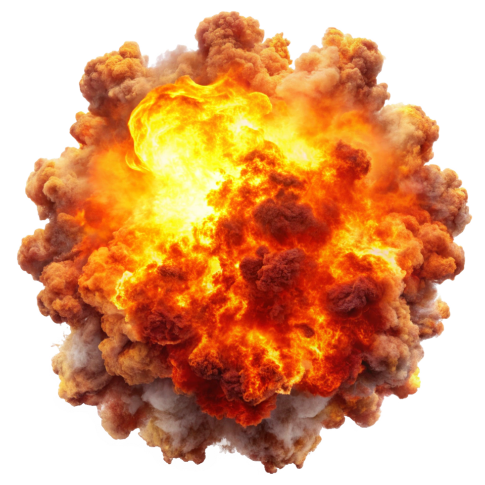 Fiery Explosion with Blazing Heat png