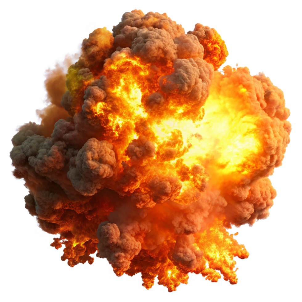 Explosive Fire Blast with Intense Heat Waves png