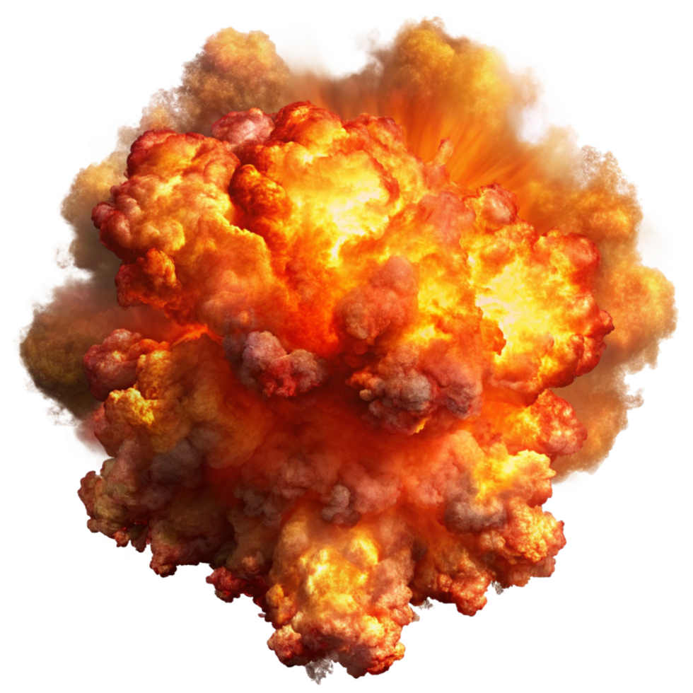 Massive Explosion with Fire and Smoke png