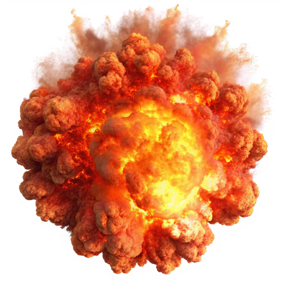 Blazing Fire Explosion Creating Intense Flames png