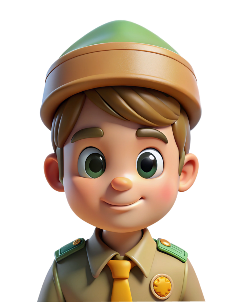 Boy Scout Enjoying a Hike in Nature png