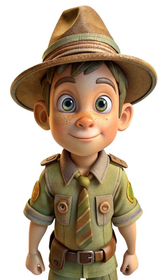Boy Scout Enjoying a Day of Hiking png