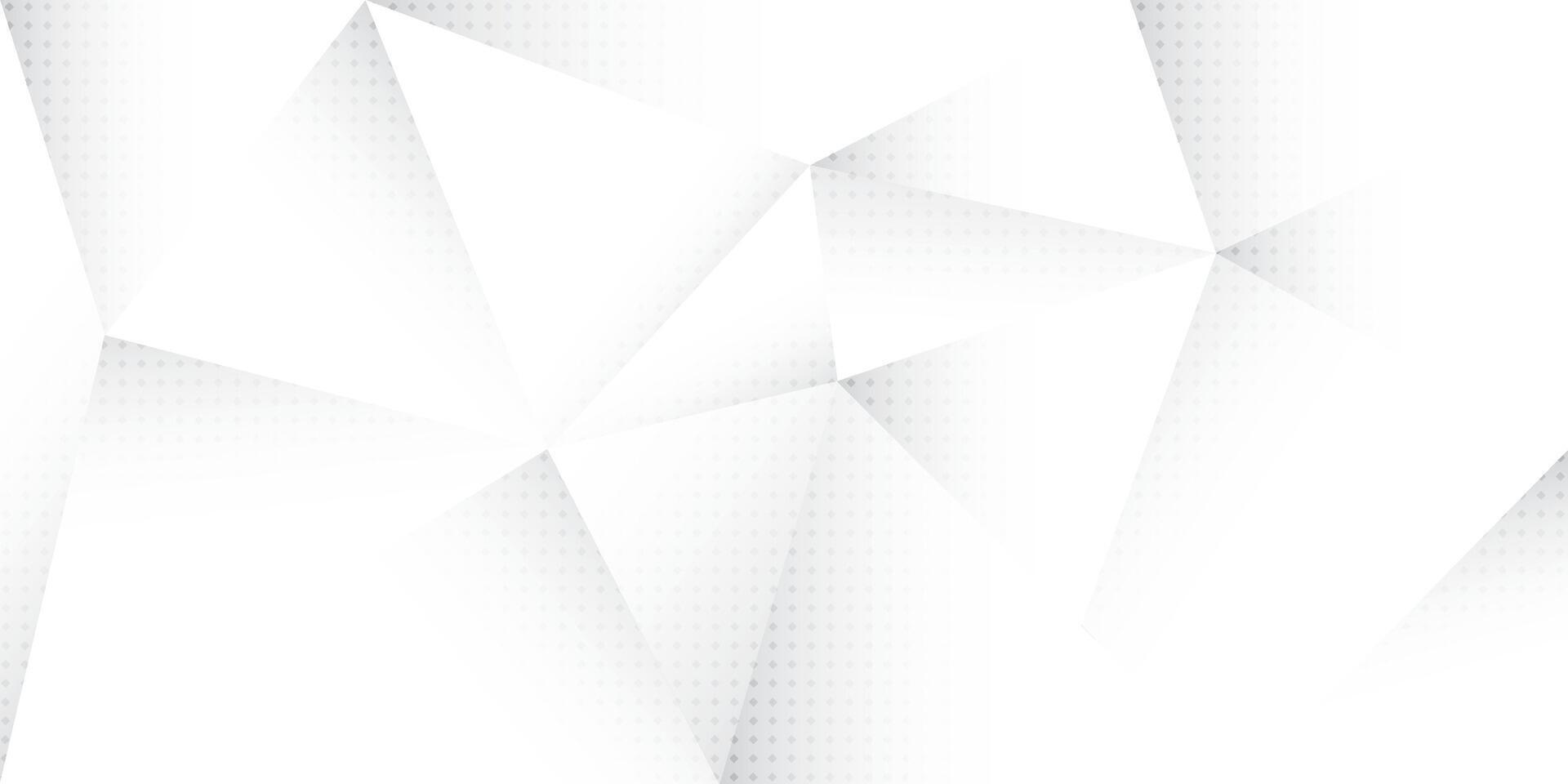 Abstract white and gray color, modern design stripes background with low poly pattern and dot pattern. illustration. vector