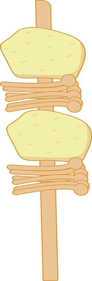 A wooden sign with a sign for bread and spoons vector