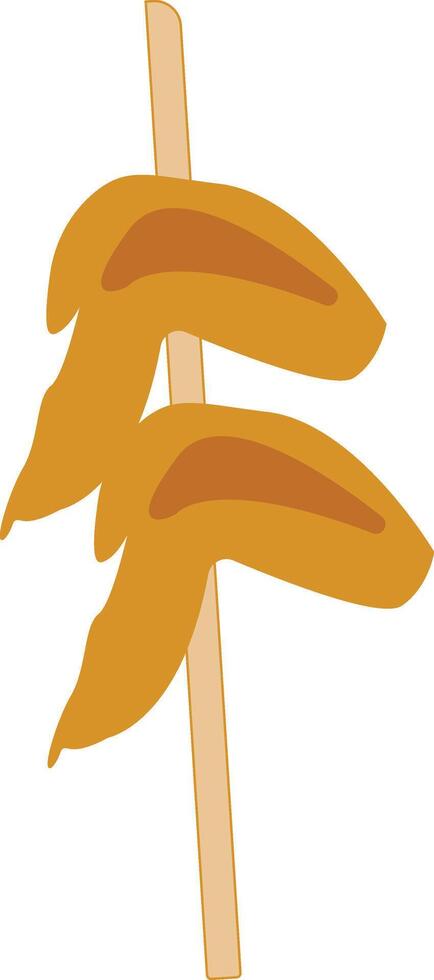 A stick with two bananas on it vector