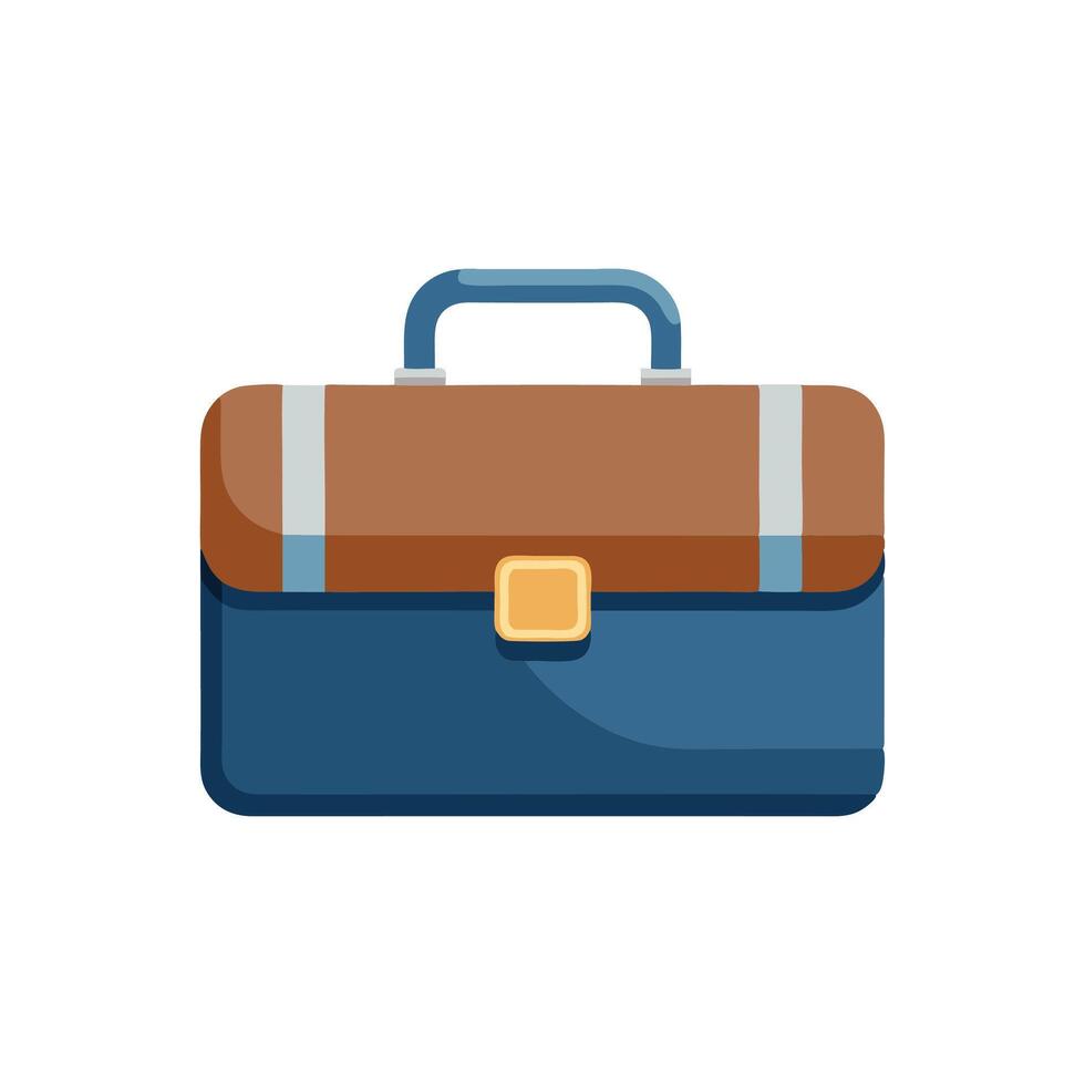 Elegant portfolio briefcase handle icon isolated flat illustration on white background vector