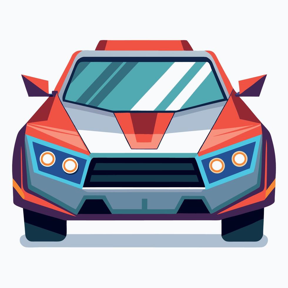 A cartoon car on a white background vector