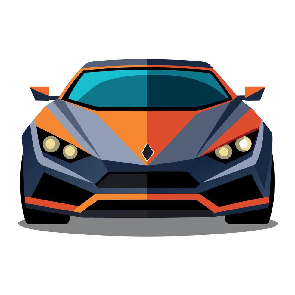 A cartoon car on a white background vector
