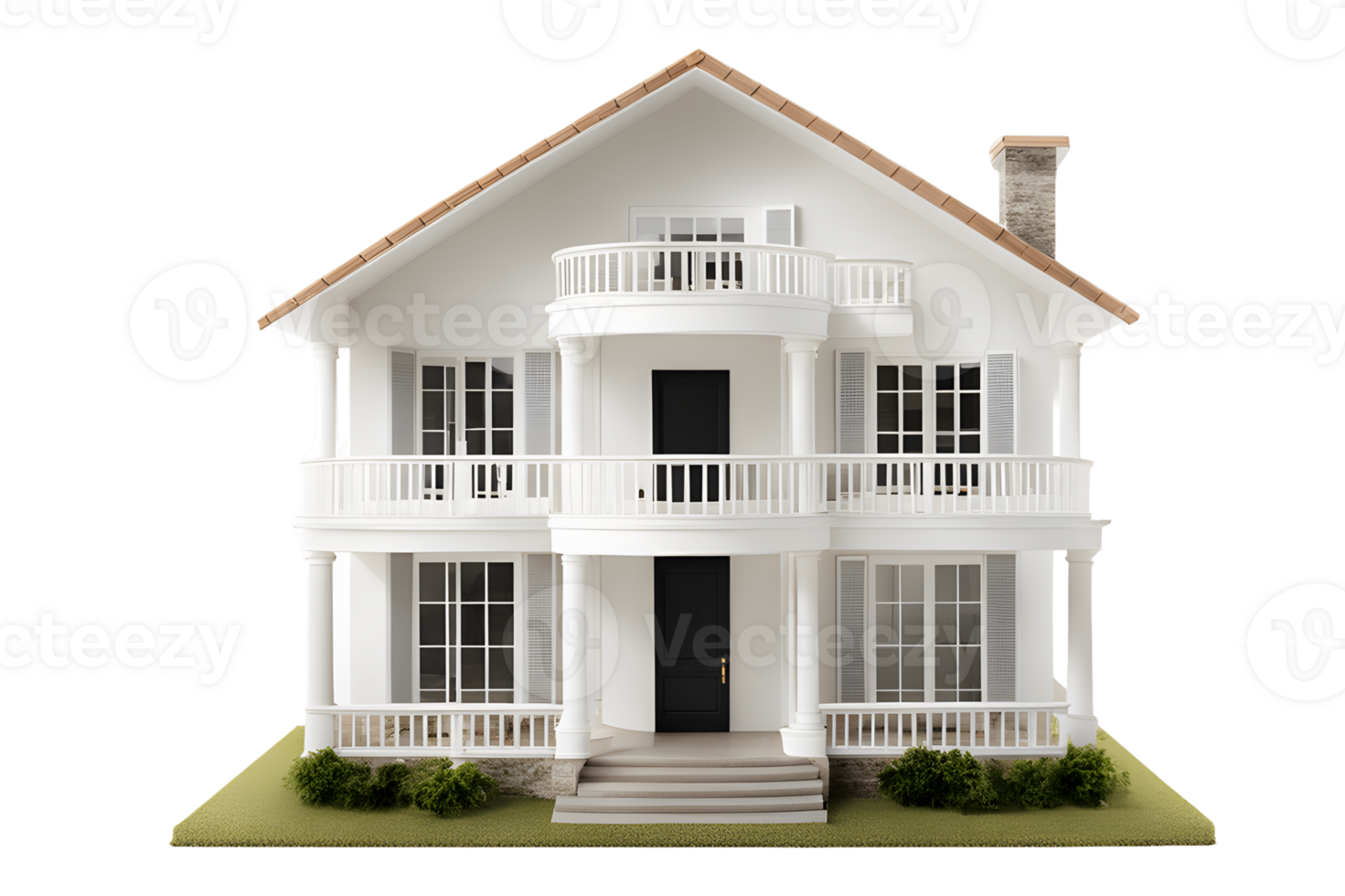 House Architecture Isolated on Transparent Background png