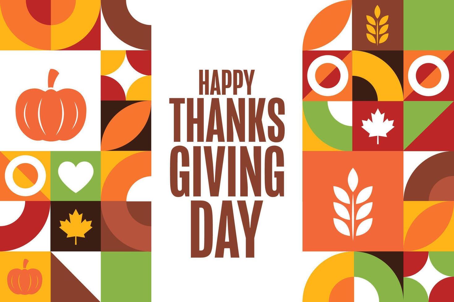 Happy Thanksgiving Day. Holiday concept. Template for background, banner, card, poster with text. vector