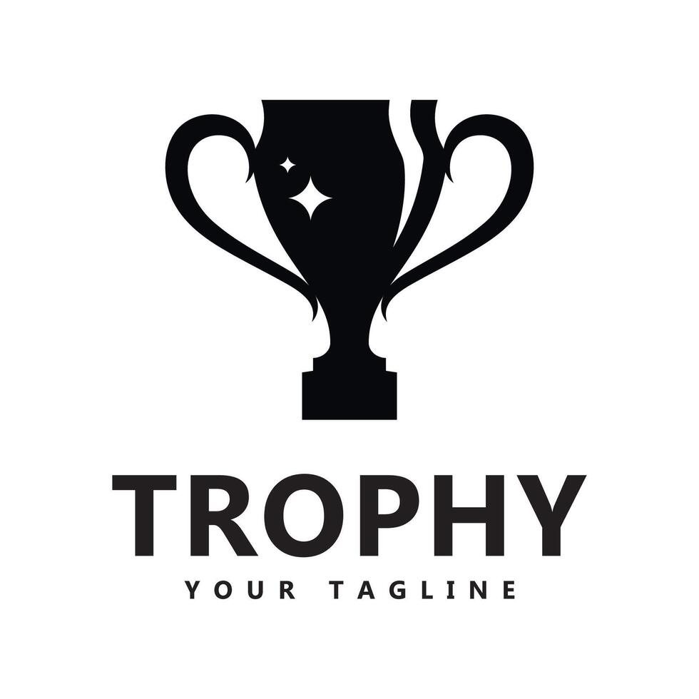 Trophy cup logo template concept illustration vector