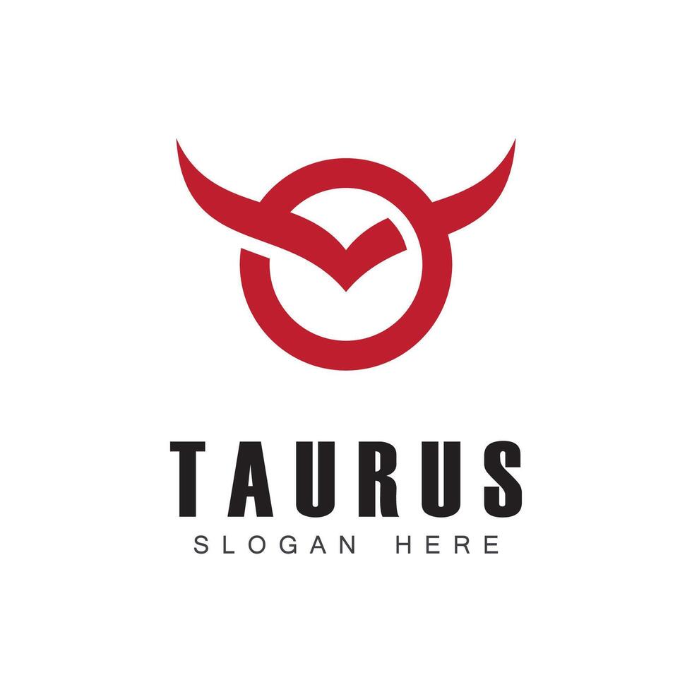 Taurus logo icon template design vector