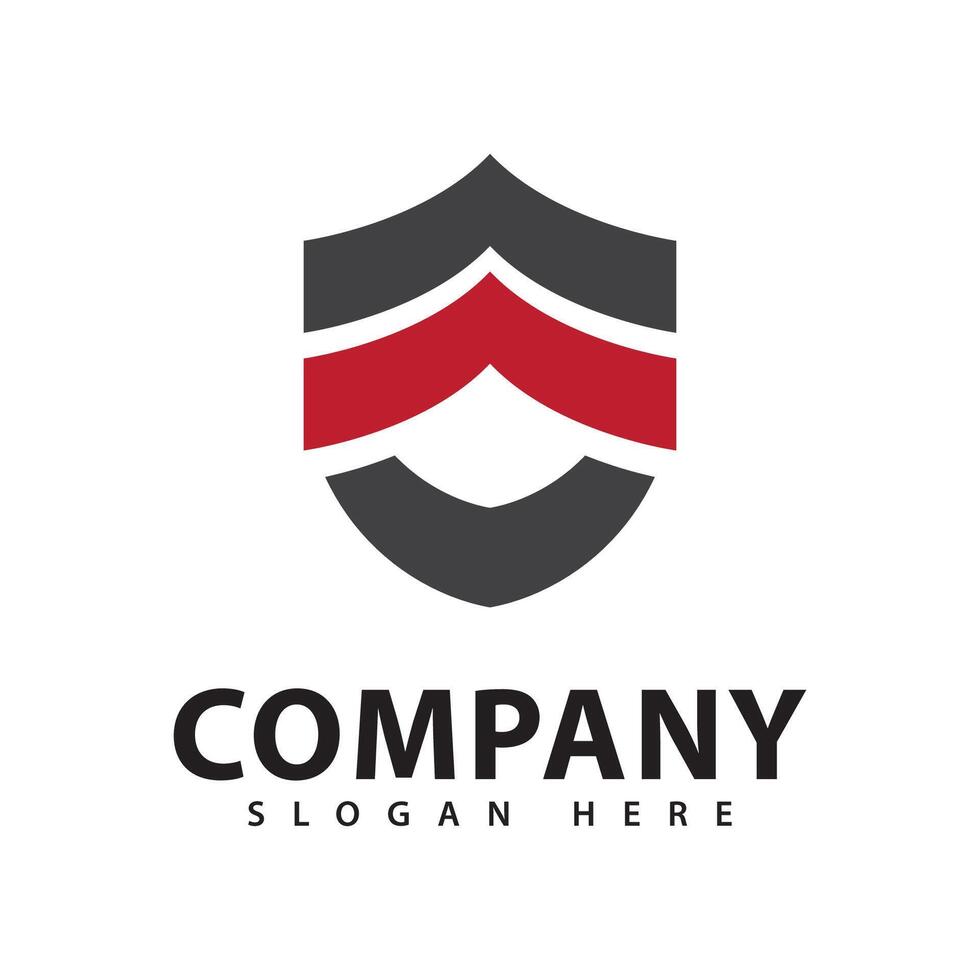 Simple Modern Shield Logo Template Illustration Design vector