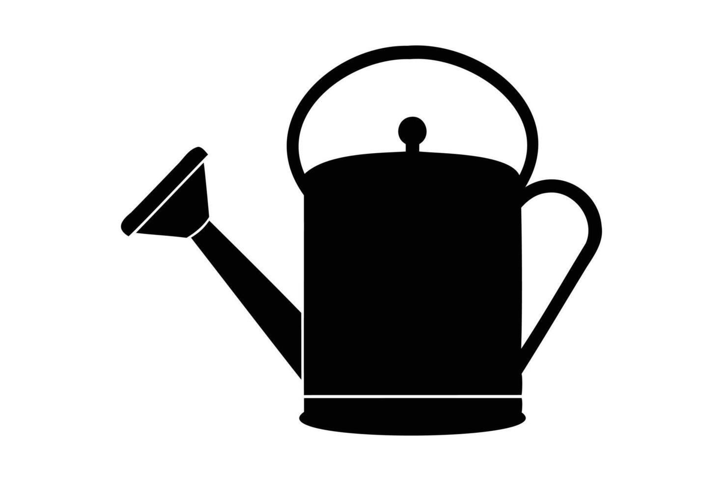 a black and white of a watering can vector