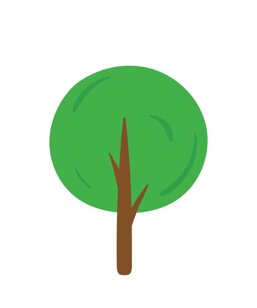 Tree Corner Border Frame in Cartoon Illustration vector